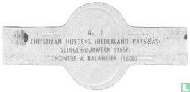 Sigarenbandje achterkant van Christiaan Huygens, de uitvinder van oa het slingeruurwerk